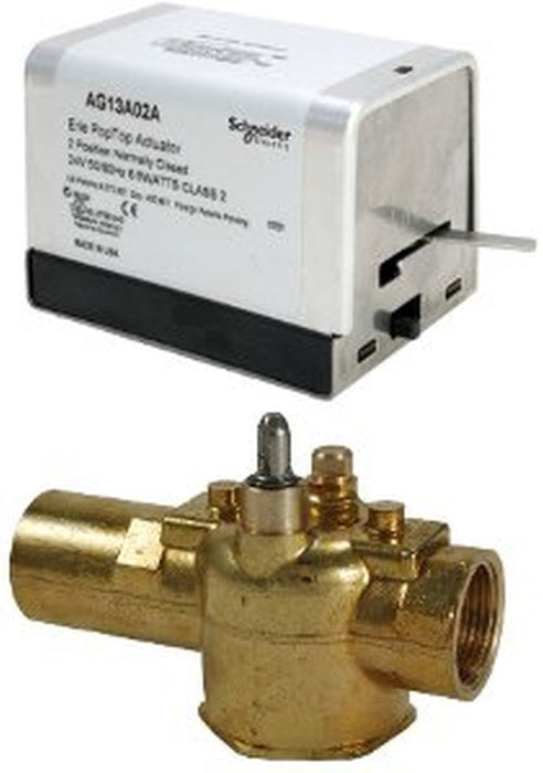 VT2342G13A020 | Zone Valve (On/Off General) | 2 Way | 3/4" | Inverted Flare Retrofit | 2.5 Cv | Normally Closed | 24VAC | Schneider Electric