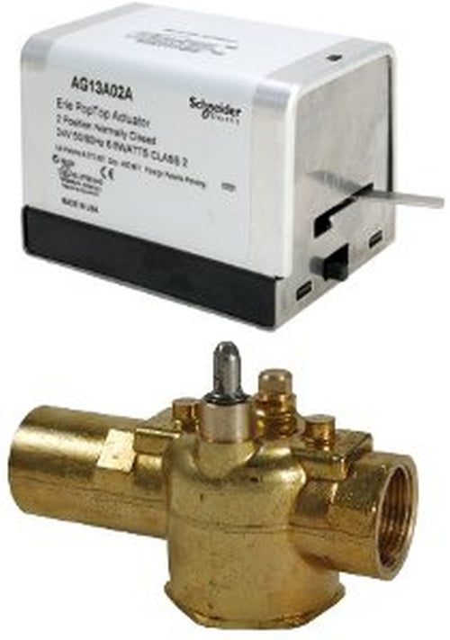VT2342G13A020 | Zone Valve (On/Off General) | 2 Way | 3/4" | Inverted Flare Retrofit | 2.5 Cv | Normally Closed | 24VAC | Schneider Electric