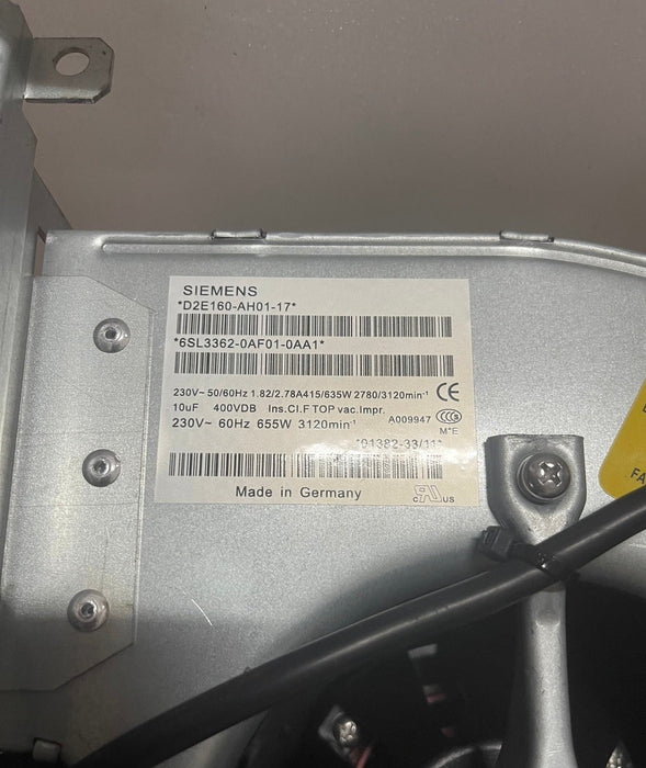D2E160-AH01-17 6SL3362-0AF01-0AA1 ebmpapst Frequency Converter Centrifugal Fan