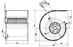 D4E160-DA01-02 AC CENTRIFUGAL FAN