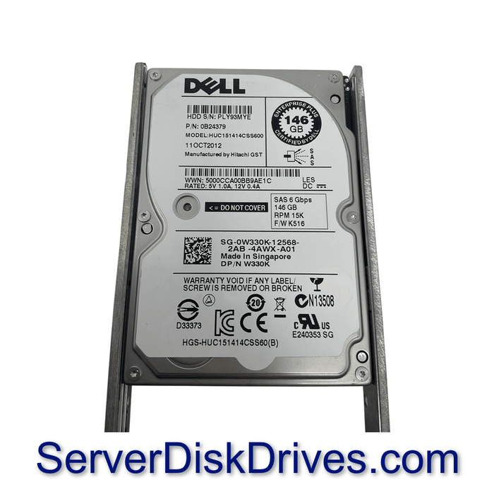 W330K — Dell 146GB 15K 6Gb/s 64Mb 2.5" SAS Hard Drive HUC151414CS