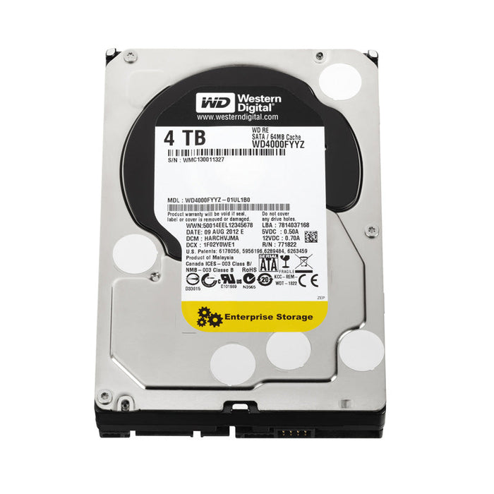 WD RE WD4000FYYZ 4TB 7200RPM SATA 6Gb/s 64MB 3.5inch Internal HDD | USED