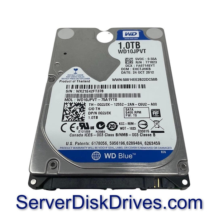 WD10JPVT — WD Scorpio Blue 1TB 5400 RPM 8MB SATA 3.0Gb/s 2.5" Har
