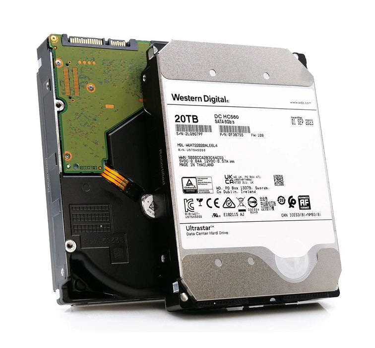 WD Ultrastar DC HC560 20TB SATA 6Gb/s 7200RPM 512MB Cache (512e / SE) Data Center 3.5-inch Internal Hard Drive - WUH722020ALE6L4