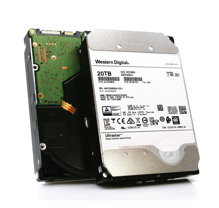 WD Ultrastar DC HC560 20TB SATA 6Gb/s 7200RPM 512MB Cache (512e / SED-TCG) Data Center 3.5-inch Internal Hard Drive - WUH722020ALE6L1
