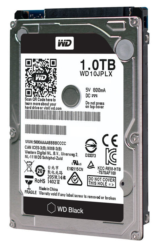WD10JPLX Western Digital BLACK 1TB 7.2K RPM 6Gb/s 2.5" SATA Hard Drive