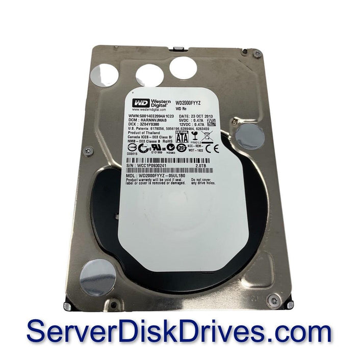 WD2000FYYZ — Western Digital 2TB 7.2K RPM 6Gbps 3.5" SATA Hard Dr