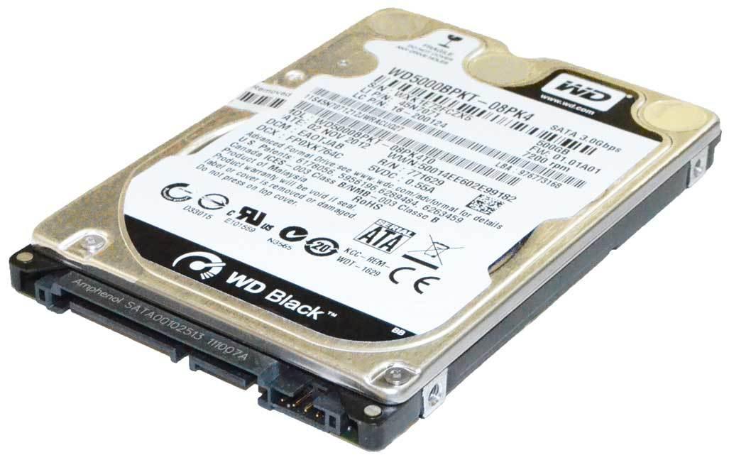WD5000BPKT — WD Black 500GB 7.2K 3Gb 2.5" SATA Laptop Hard Drive