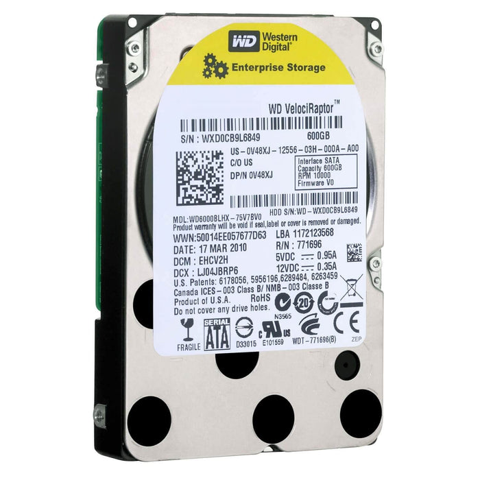 WD6000BLHX Western Digital VelociRaptor 600GB 10K 6G 32MB 2.5" SATA Hard Drive