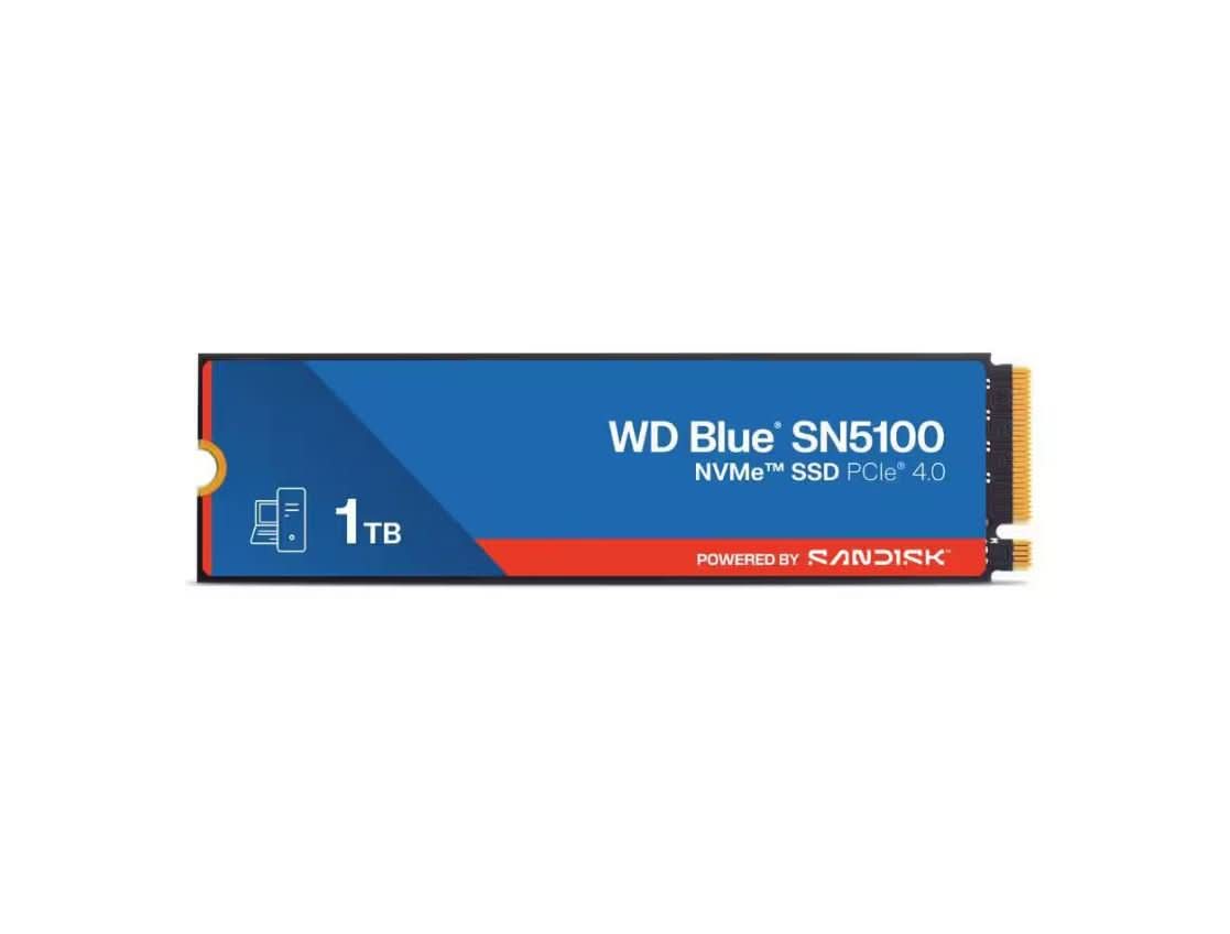 Western Digital WDS100T5B0E Blue SN5100 1TB PCIe Gen 4.0 NVMe M.2 2280 Internal Solid State Drive