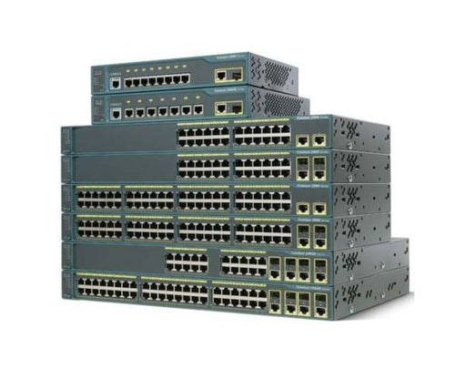 WS-C2960-24TT-L - Cisco Catalyst 2960 Series 24-Ports 10/100/1000BASE-T Ethernet Layer 2 Rack-mountable Managed Network Switch with 2-Ports Fast Etherenet