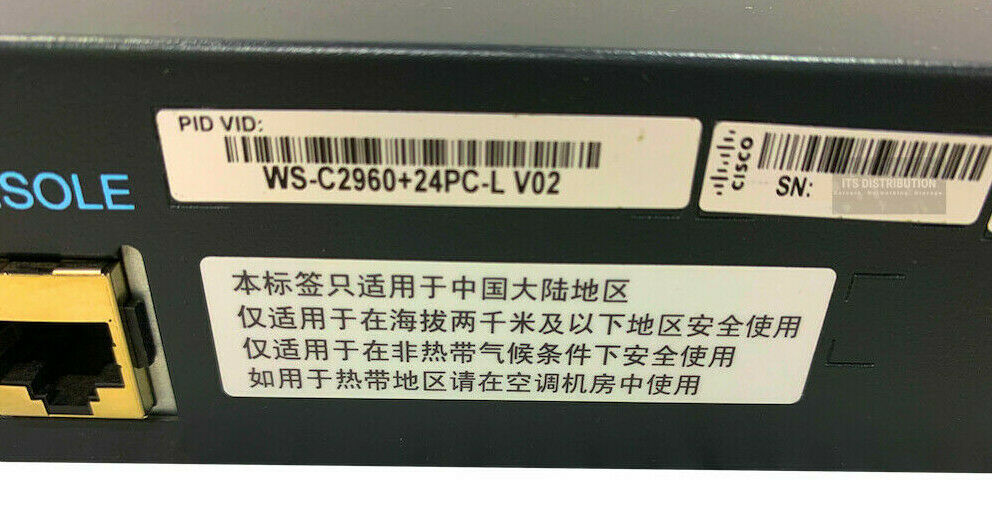 WS-C2960+24PC-L I Cisco Catalyst Ethernet Switch PoE 2 x SFP 24 Ports 10/100Base