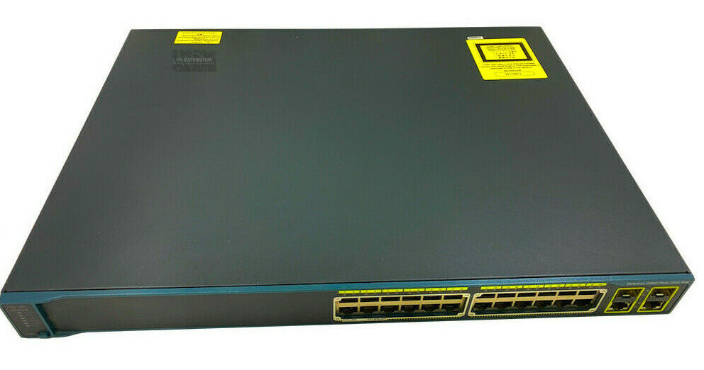 WS-C2960+24PC-L I Cisco Catalyst Ethernet Switch PoE 2 x SFP 24 Ports 10/100Base