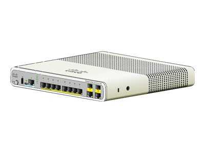 WS-C2960C-8PC-L Cisco Catalyst 2960C Switch 8 FE PoE, 2 x Dual Uplink, Lan Base