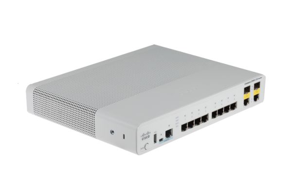WS-C2960CG-8TC-L - Cisco Catalyst 2960-C Series 8-Ports 10/100/1000BASE-T Ethernet Layer 2 Rack-mountable Managed Compact Switch with 2-Ports SFP