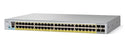 WS-C2960L-48PQ-LL - Cisco Catalyst 2960-L Series 48-Ports 10/100/1000BASE-T PoE+ Layer 2 Rack-mountable Managed Network Switch with 4-Ports SFP+