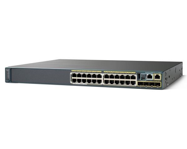 WS-C2960S-24PS-L - Cisco Catalyst 2960-S Series 24-Ports 10/100/1000BASE-T Ethernet Layer 2 Rack-mountable Managed Network Switch with 4-Ports SFP