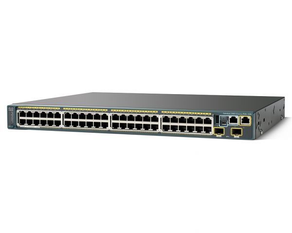 WS-C2960S-48FPD-L - Cisco Catalyst 2960-S Series 48-Ports 10/100/1000BASE-T Ethernet Layer 2 Rack-mountable Managed Network Switch with 2-Ports SFP+