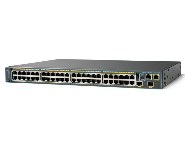 WS-C2960S-48LPD-L - Cisco Catalyst 2960-S Series 48-Ports 10/100/1000BASE-T Ethernet Layer 2 Rack-mountable Managed Network Switch with 2-Ports SFP+