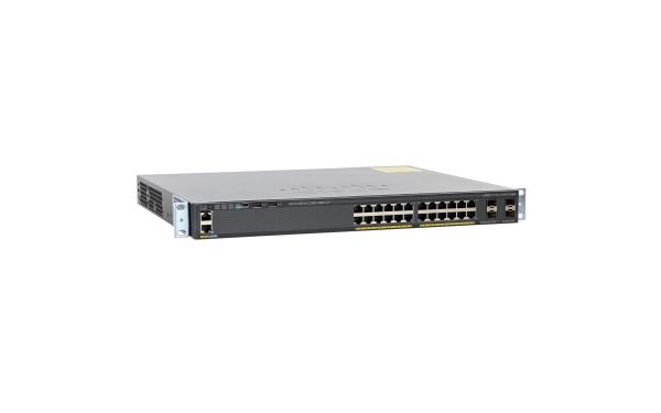 WS-C2960X-24PS-L - Cisco Catalyst 2960-X Series 24-Ports 10/100/1000BASE-T Ethernet Layer 3 Rack-mountable Managed Network Switch with 4-Ports SFP