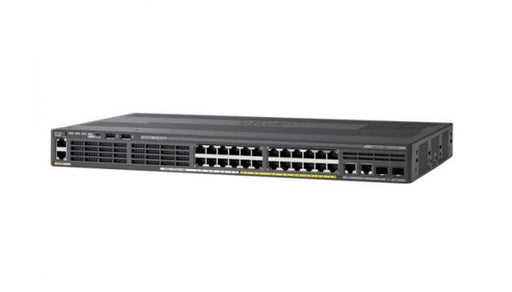 WS-C2960X-24PSQ-L - Cisco Catalyst 2960-X Series 24-Ports 10/100/1000BASE-T Ethernet Layer 3 Rack-mountable Managed Network Switch with 2-Ports SFP