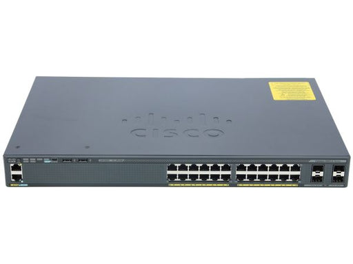 WS-C2960X-24TS-L - Cisco Catalyst 2960-X Series 24-Ports 10/100/1000BASE-T Ethernet Layer 3 Rack-mountable Managed Network Switch with 4-Ports SFP