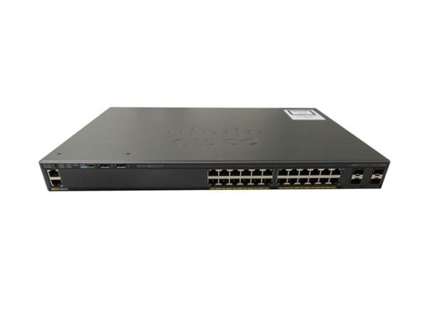 WS-C2960X-24TS-LL - Cisco Catalyst 2960-X Series 24-Ports 10/100/1000BASE-T Ethernet Layer 2 Rack-mountable Managed Network Switch with 2-Ports SFP