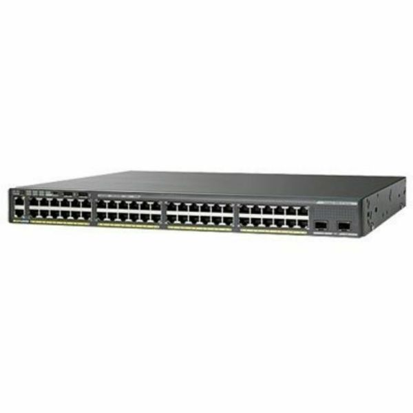 WS-C2960XR-48FPD-I - Cisco Catalyst 2960-XR Series 48-Ports 10/100/1000BASE-T PoE+ Layer 3 Rack-mountable Managed Network Switch with 2-Ports SFP+