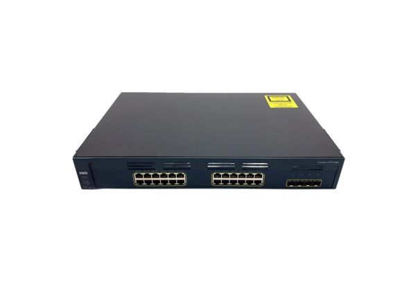 WS-C2970G-24TS-E - Cisco Catalyst 2970 Series 24-Ports 10/100/1000BASE-T Ethernet Layer 2 Rack-mountable Managed Network Switch with 4-Ports SFP
