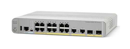 WS-C3560CX-12TC-S - Cisco Catalyst 3560-CX Series 12-Ports 10/100/1000BASE-T Ethernet Layer 3 Rack-mountable Managed Network Switch with 2-Ports SFP