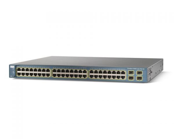 WS-C3560G-48PS-E - Cisco Catalyst 3560 Series 48-Ports 10/100/1000BASE-T Ethernet Layer 3 Rack-mountable Managed Network Switch with 4-Ports SFP
