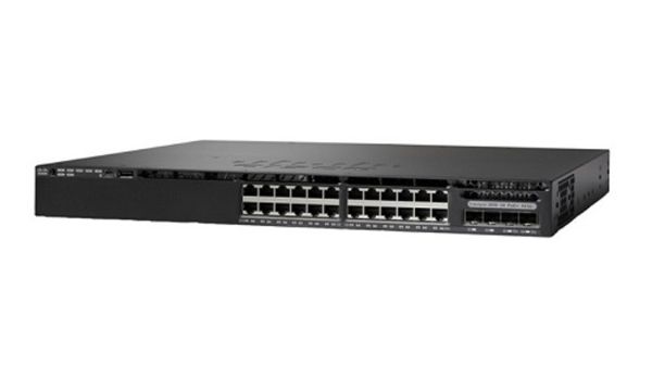 WS-C3650-24PWD-S - Cisco Catalyst 3650 24-Port 1GbE FPoE Rack-mountable Network Switch with 4-Port SFP