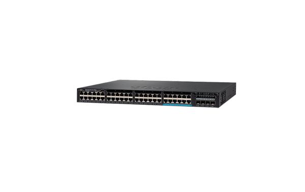 WS-C3650-48FD-S - Cisco Catalyst 3650 Series 48-Ports 10/100/1000BASE-T PoE+ Layer 3 Rack-mountable Managed Stackable Switch with 2-Ports SFP+