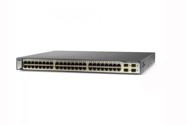 WS-C3750G-48TS-E - Cisco Catalyst 3750 Series 48-Ports 10/100/1000BASE-T Ethernet Multilayer Rack-mountable Managed Network Switch with 4-Ports SFP