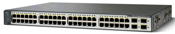 WS-C3750V2-48TS-S - Cisco Catalyst 3750 Series 48-Ports 10/100BASE-TX Fast Ethernet Layer 3 Rack-mountable Managed Network Switch with 4-Ports SFP