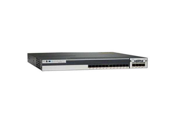 WS-C3750X-12S-S - Cisco Catalyst 3750-X Series 12-Ports 1GBASE-X SFP Layer 3 Rack-mountable Managed Stackable Switch