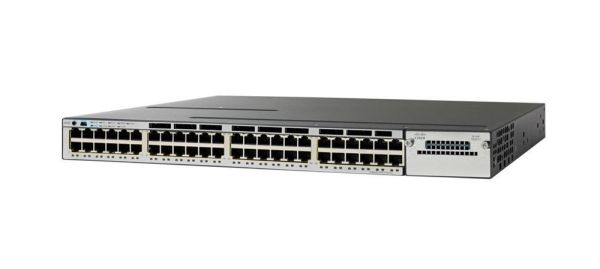 WS-C3750X-48P-S - Cisco Catalyst 3750-X Series 48-Ports 10/100/1000BASE-T PoE+ Layer 3 Rack-mountable Managed Stackable Switch