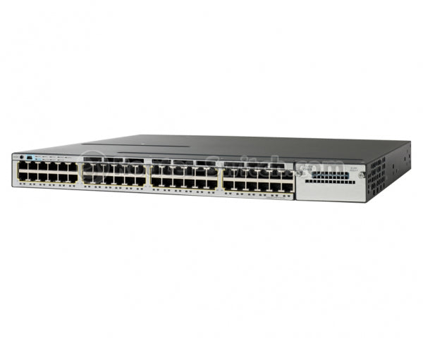 WS-C3750X-48T-S - Cisco Catalyst 3750-X Series 48-Ports 10/100/1000BASE-T Ethernet Layer 3 Rack-mountable Managed Stackable Switch