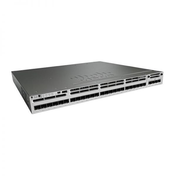 WS-C3850-24S-S - Cisco Catalyst 3850 Series 24-Ports 1GBASE-X SFP Layer 3 Rack-mountable Managed Stackable Switch