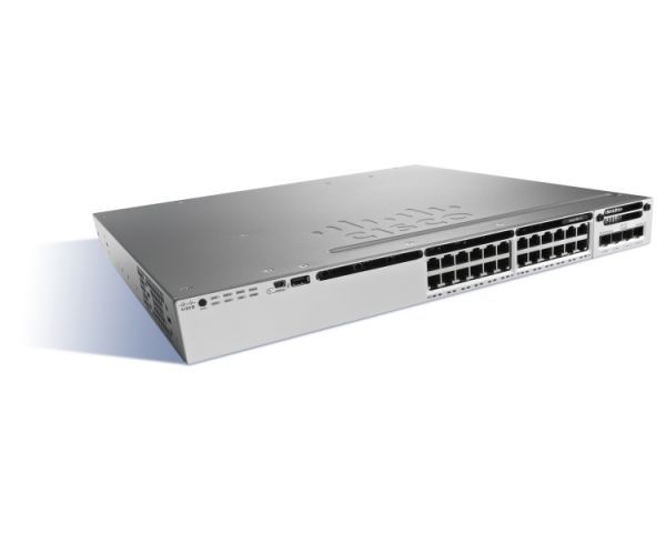 WS-C3850-24T-E - Cisco Catalyst 3850 Series 24-Ports 10/100/1000BASE-T Ethernet Layer 3 Rack-mountable Managed Stackable Switch