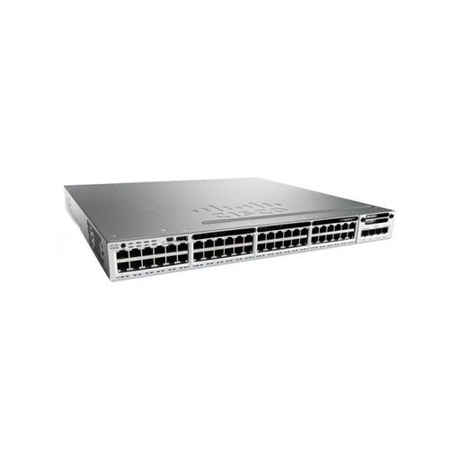 WS-C3850-48XS-F-S - Cisco Catalyst 3850 Series 48-Ports 10GBASE-X SFP+ Layer 3 Rack-mountable Managed Back-to-front Network Switch with 4-Ports QSFP+