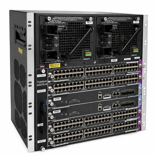 WS-C4507R-E Cisco Catalyst 4507E 7-Slot Chassis with Fan - No Power Supply