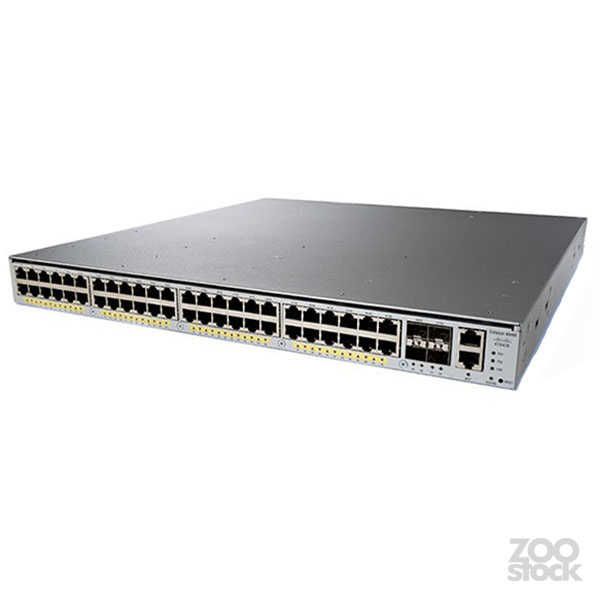WS-C4948E-S - Cisco Catalyst 4948E Series 48-Ports 10/100/1000BASE-T Ethernet Layer 3 Rack-mountable Managed Network Switch with 4-Ports SFP+