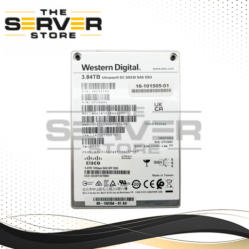 Western Digital 3.84TB SAS 12G 2.5" SSD WD Ultrastar DC SS530 WUSTR1538ASS205
