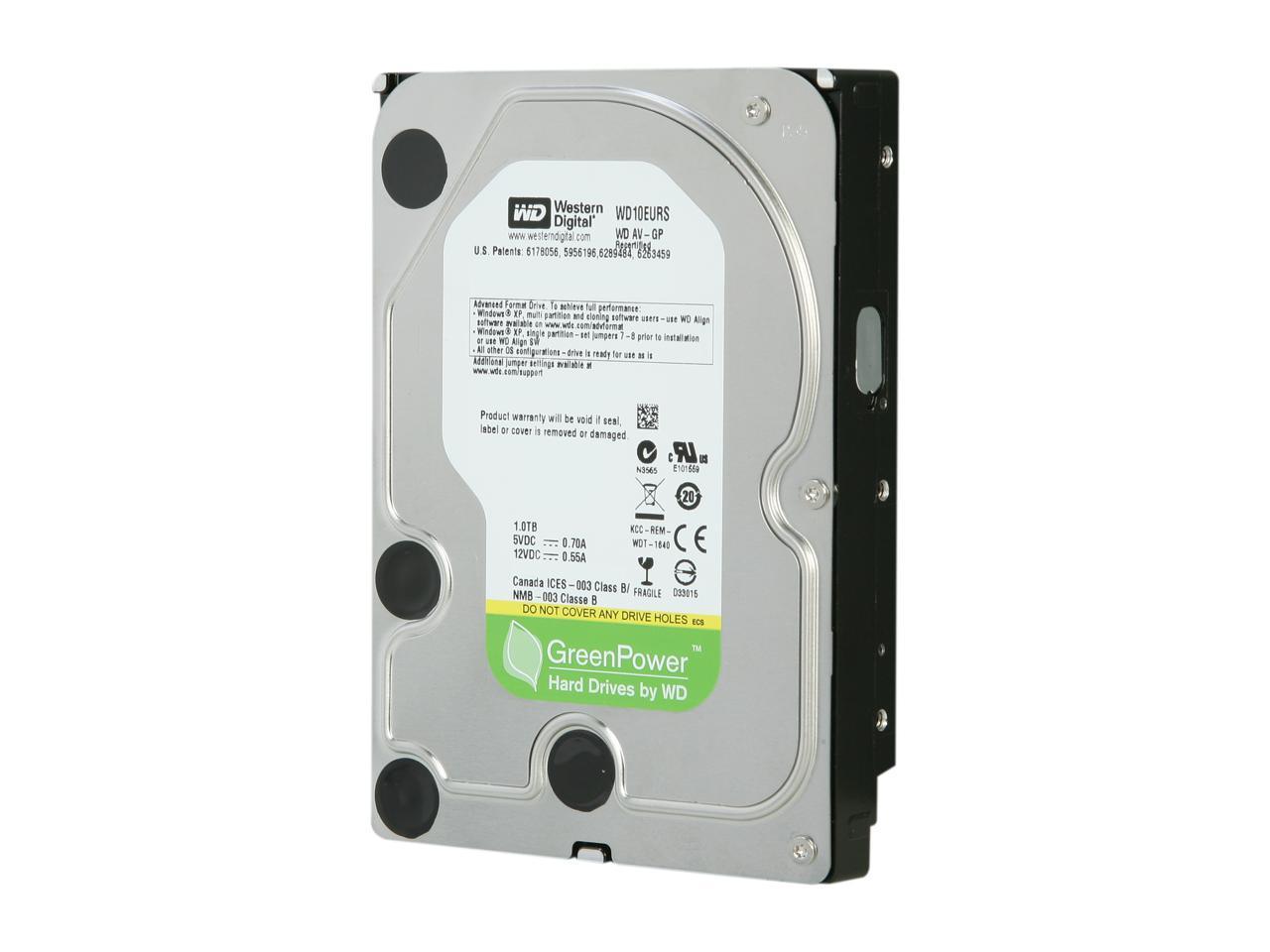 WD10EURS — Western Digital AV-GP 1TB 64MB SATA 3.0Gb/s 3.5" Hard