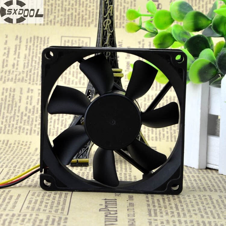 Y.S.Tech KM128025HB 12V DC 80x80x25mm Brushless Cooling Fan