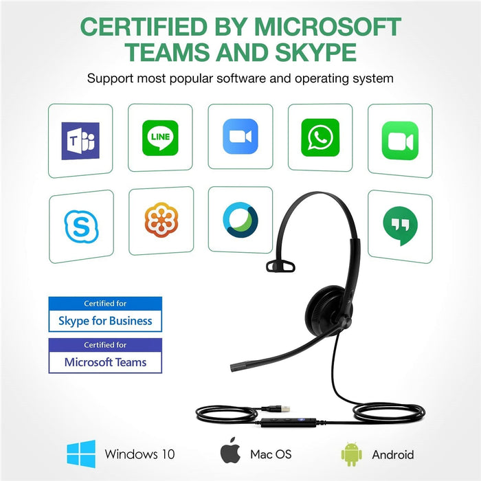 Yealink UH34 Dual/Mono USB-A Wired Headset