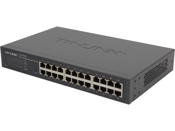 ZFY3F-00-B076H-2 - TP-Link 24 Port Gigabit Switch | Easy Smart Managed | Plug & Play | Lifetime Protection | Desktop/Rackmount | Sturdy Metal w/ Shielded Ports | Support QoS, Vlan, IGMP & Link Aggregation (TL-SG1024DE)