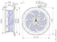 ZN063-ZIL.GL.V7P3 ZIEHL-ABEGG Axial Fan 3/380-480V, 50/60Hz, 3.8Kw, 1600rpm