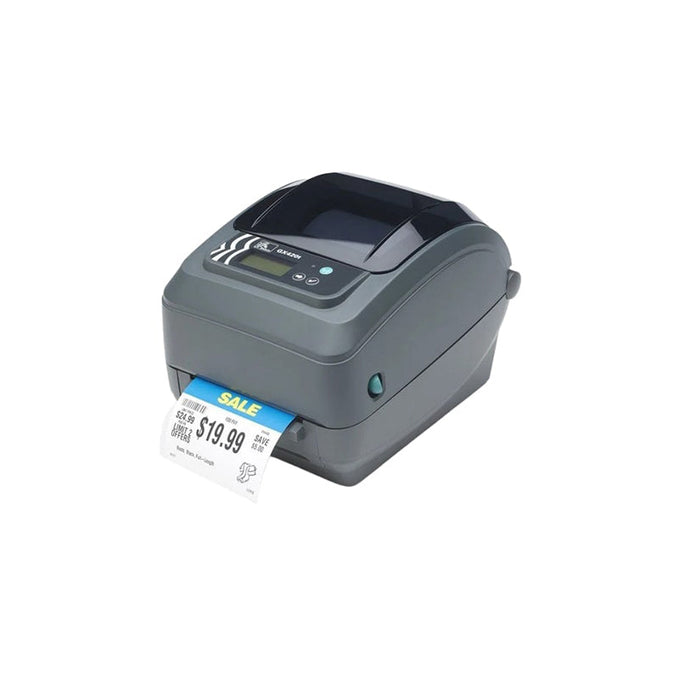 Zebra GX420t 203 dpi 6 ips USB, Serial, Wi-Fi LCD Display Thermal Transfer Desktop Barcode Label Printer - GX42-102710-000